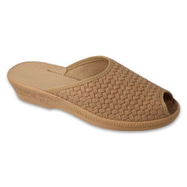 Befado Kvinders hjemmesko PU 581D200 beige med sildeben