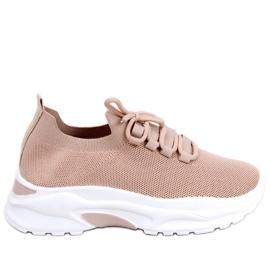 Wendy Khaki strømpe sneakers beige