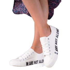 SHELOVET Hvide mode sneakers