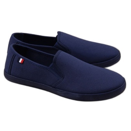 Atletico marineblå slip-on sneakers til mænd marine blå
