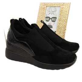 Kvinders sorte wedge sneakers Vinceza