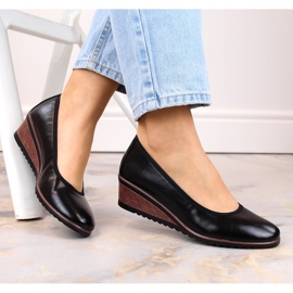 Sorte wedge pumps fra Vinceza