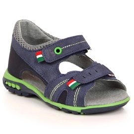 Drengesandaler med velcro marineblå Kornecki 6313