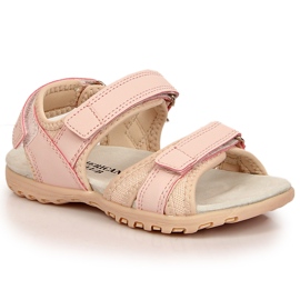 American Club pink velcro sandaler til piger lyserød