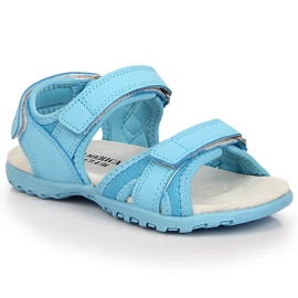 American Club blå velcro børnesandaler