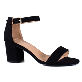 SHELOVET Sorte kvinders sandaler