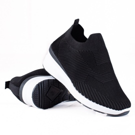 SHELOVET Wedge Slip-On sko sort