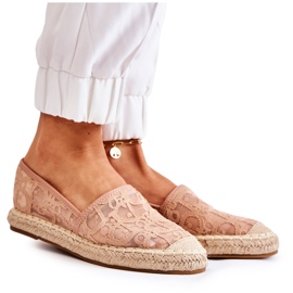 S.Barski Klassiske gennembrudte Espadriller nøgen Catris til kvinder beige