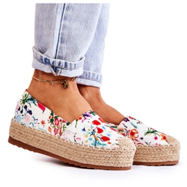 FS3 Moderigtige Slip-On Espadrilles i hvide Morice-blomster flerfarvet