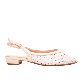 Marlioz ballerinaer med beige blonder
