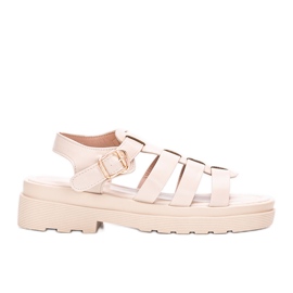Bradamas beige damesandaler
