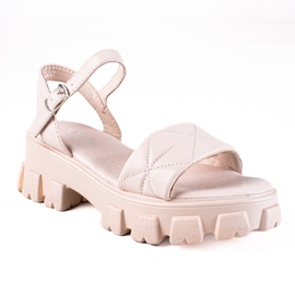 SHELOVET Mode sandaler beige