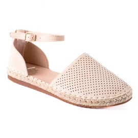 SHELOVET Åbent Espadrilles brun