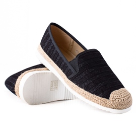 SHELOVET Slip-on espadriller sort