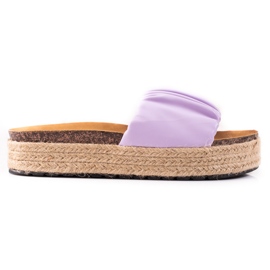 SHELOVET Dame espadrilles hjemmesko violet