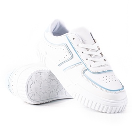 SHELOVET Hvide sneakers blå