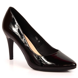 Pumps stilet sort patent Sergio Leone