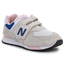 New Balance Jr PV574LK1 blå lyserød grå