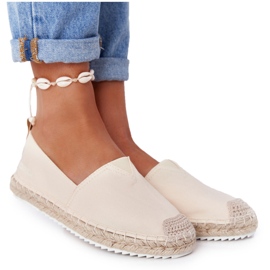 Espadrilles på en flettet sål Big Star HH274501 Beige