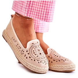 S.Barski Meredith Beige Openwork Slip-on espadriller til kvinder