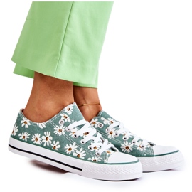 PS1 Lave sneakers til kvinder med Janey-grønne blomster