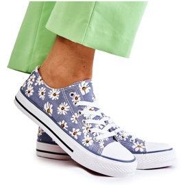 PS1 Lave sneakers til kvinder Janey med blå blomster