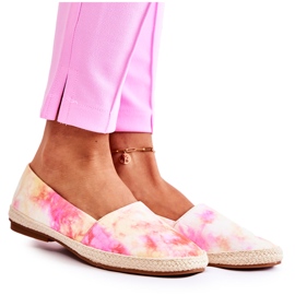 PG1 Dame Slip-On Espadrilles Pink-Gul Santana beige lyserød