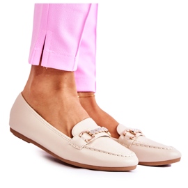 PG1 Loafers i læder til kvinder Beige Godley
