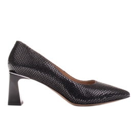 Marco Shoes Naturlige ruskindspumper sort