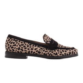 Marco Shoes Loafers, naturligt læder med hår 2231P-1283-041-1 beige sort