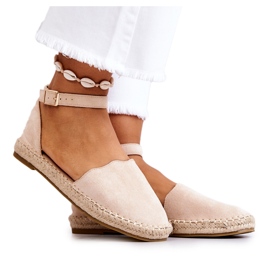 Evento Espadriller til kvinder med spænde Lys beige Bonetti