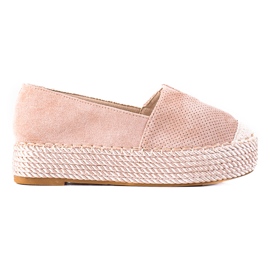 SHELOVET Ruskind espadriller beige