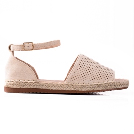 SHELOVET Åbne sandaler med Espadrilles beige