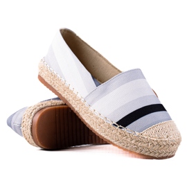 SHELOVET Stribet Espadrilles sort flerfarvet