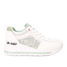 Hvide Vildan wedge sneakers grøn