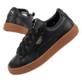 Puma Basket Classic Gum Jr 366669 01 sko sort