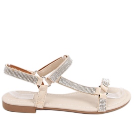 Azza Beige sandaler til kvinder sølv
