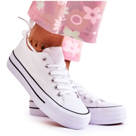 FS3 Klassiske sneakers til kvinder på platformen Hvid Conelle