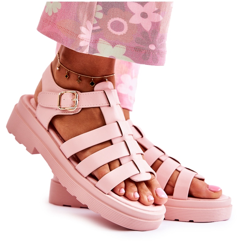 PG1 Moderigtige sandaler med lyserøde Malien-stropper