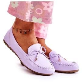PG1 Dame loafers med sløjfe Violet Aurila