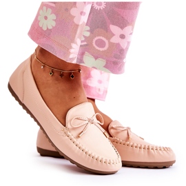 PG1 Dame loafers med sløjfe Nøgen Aurila beige