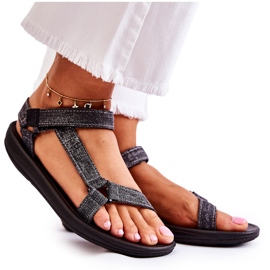 Klassiske Damesandaler Med Velcro Sort Kalla