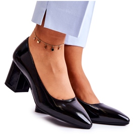 Lakerede pumps Sergio Leone PB411 Sort