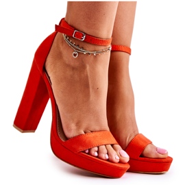 FL1 Klassiske sandaler på høje hæle Orange Baleira
