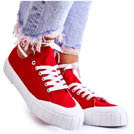 Damesneakers på The Red Comes Platform rød