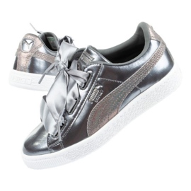 Puma Basket Heart Lunar Jr 365994 01 sko sølv