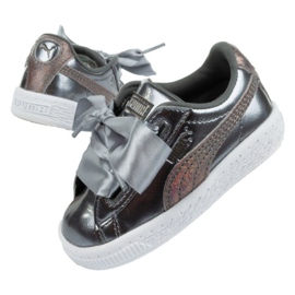 Puma Basket Jr 365995 01 sneakers sølv