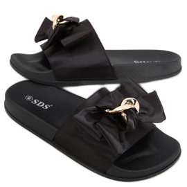 Camelia Black dametøfler sort
