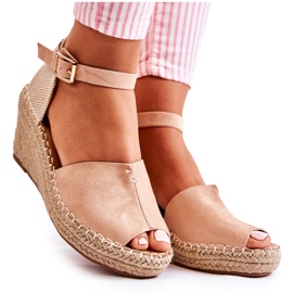 PE1 Komfortable kilesandaler til kvinder Lys pink Dellia beige lyserød
