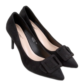 Pumps på Fiona Black stilethæl sort